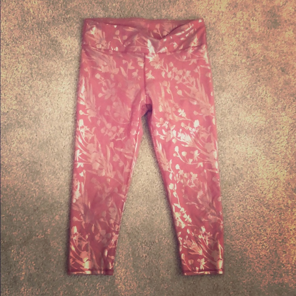 Pink floral Fabletics leggings